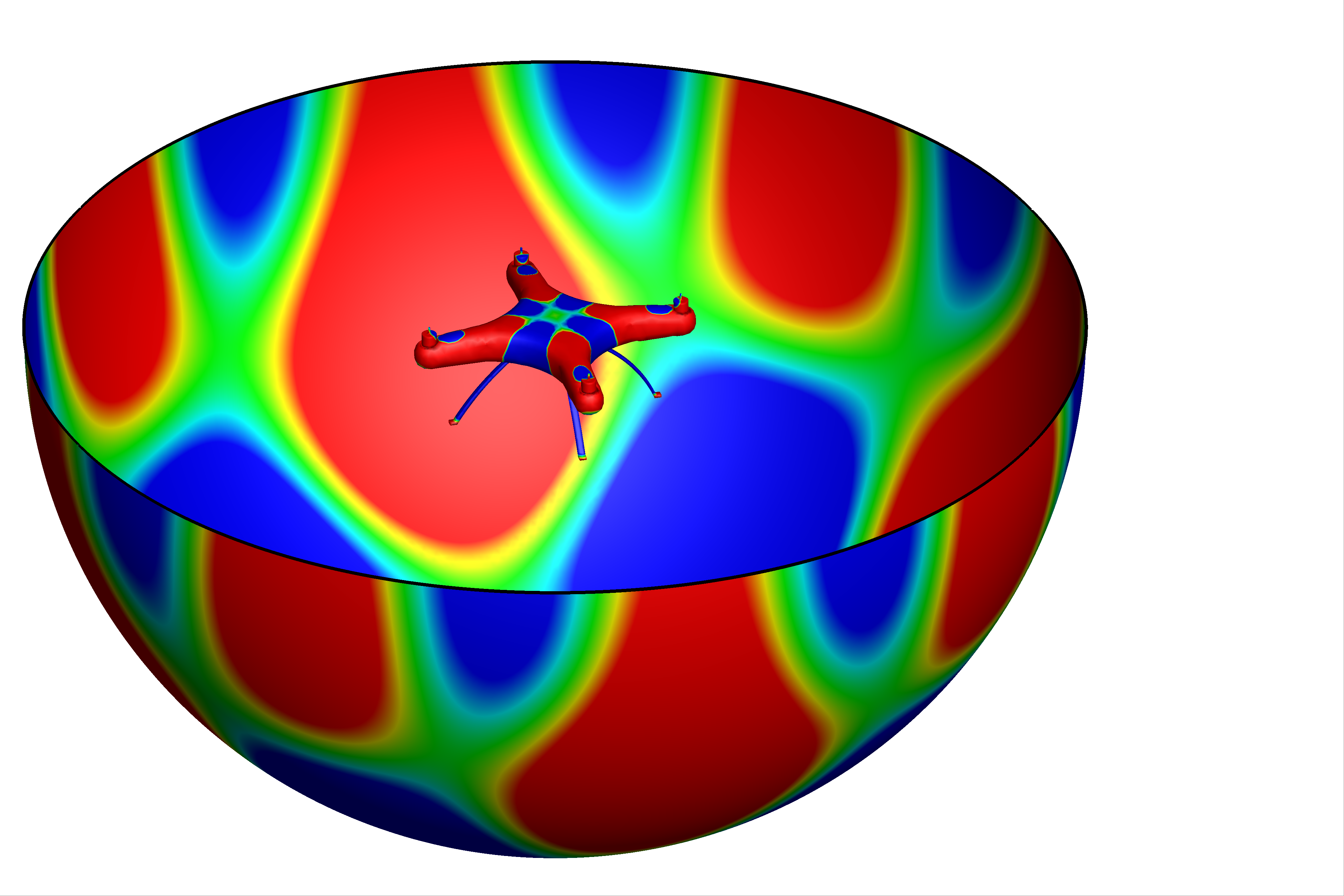 Aircraft noise radiation field around a low-altitude vehicle