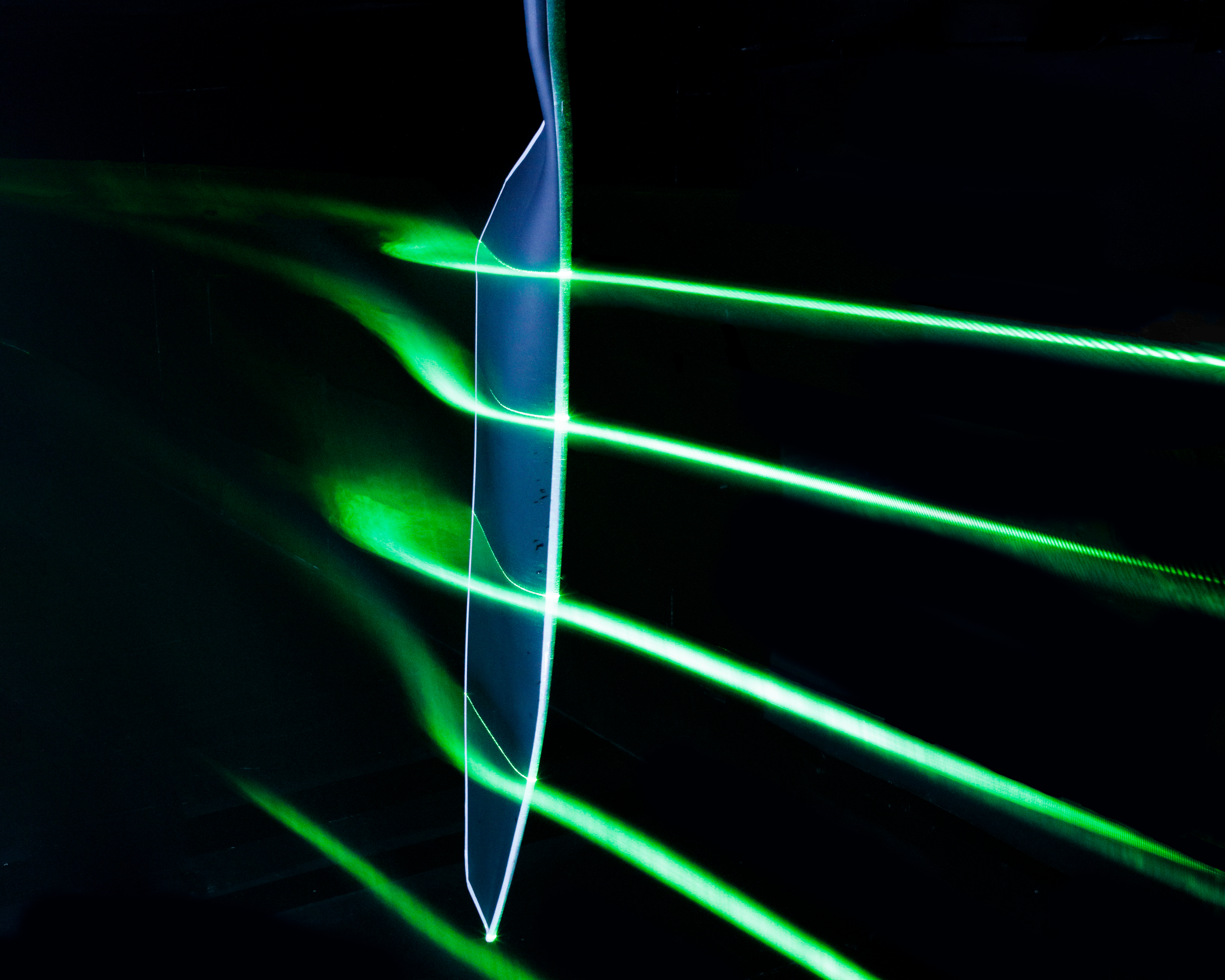 Flow visualisation around a scaled windsurfing sail